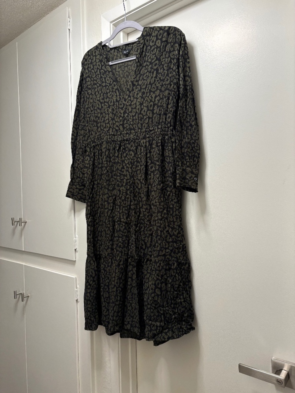 Rails “Maple” dress - olive cheetah print - size small